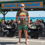 Scuba Bum Vintage Sunset Tee Shirt - Version 3