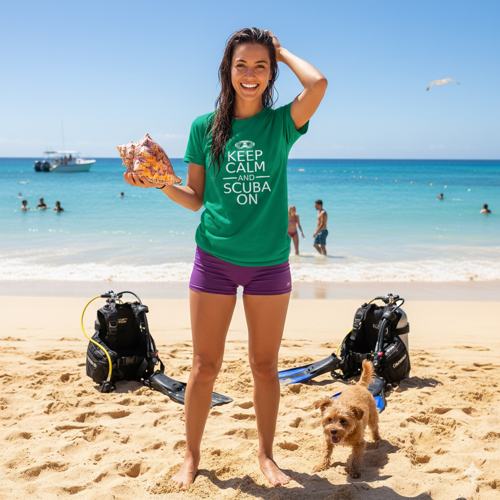 Keep Calm And Scuba On - Dark T-Shirts