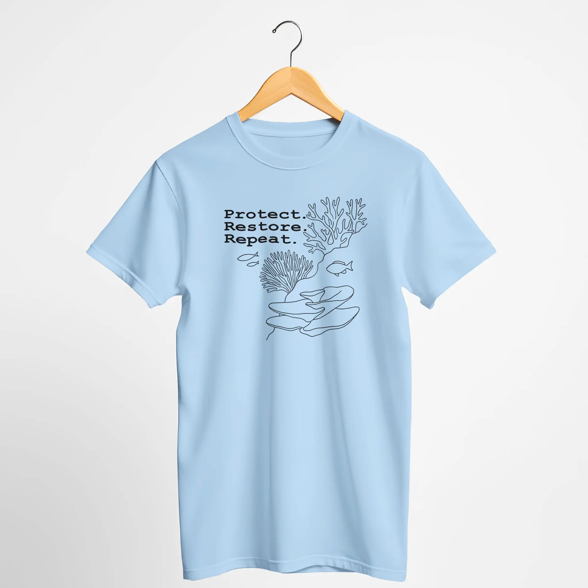 Protect. Restore. Repeat. Coral Conservation T-Shirt