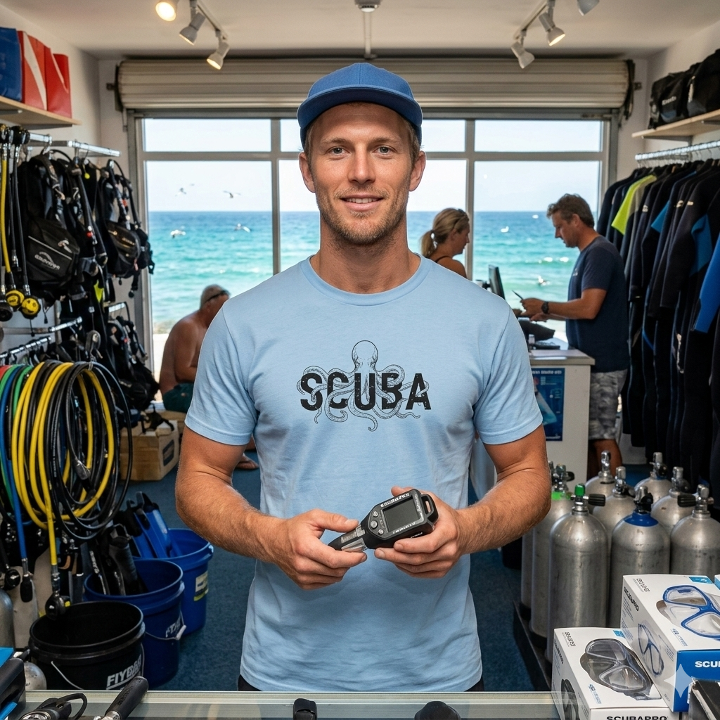 Octopus SCUBA T-Shirt - Artistic Ocean Design