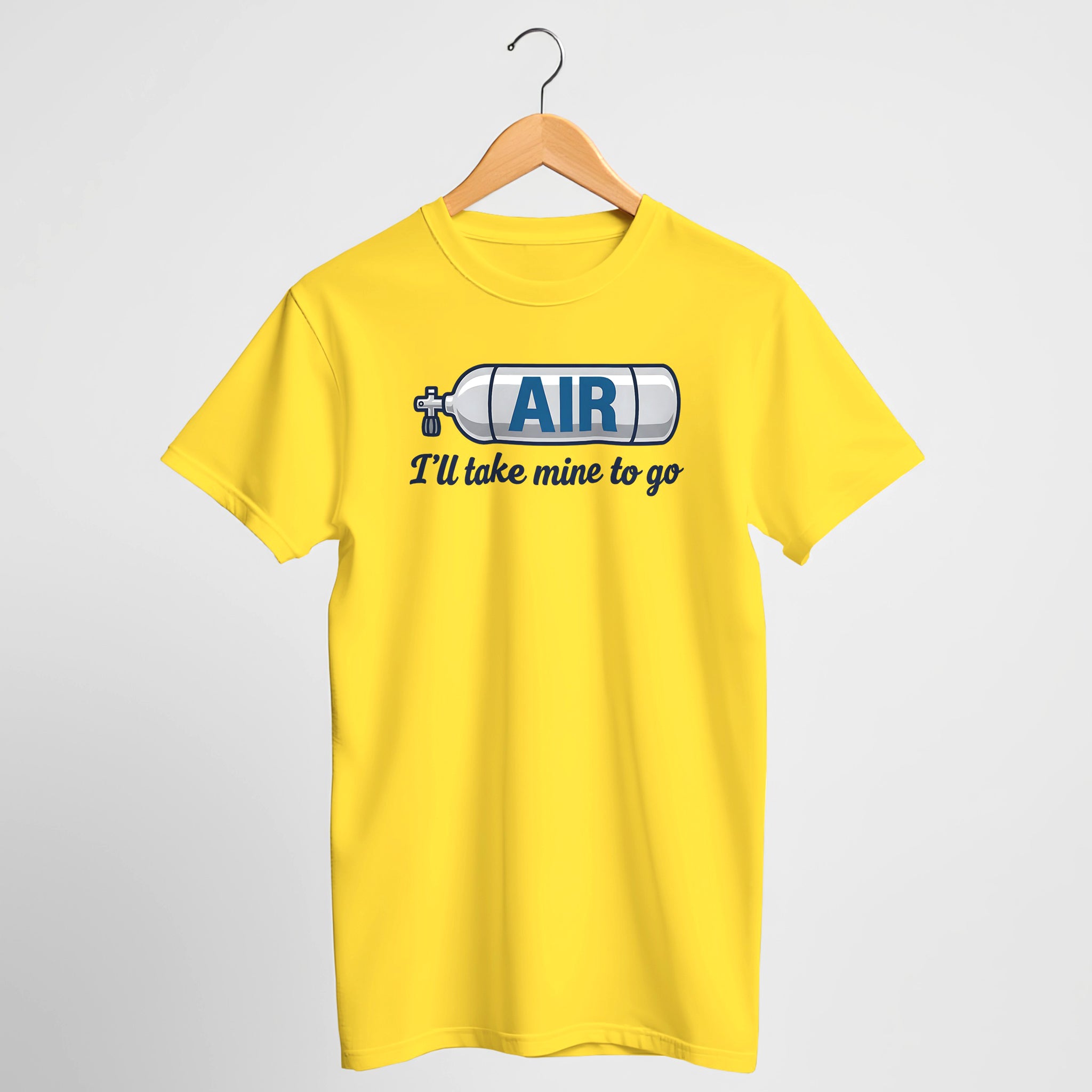 AIR - I'll Take Mine to Go - Funny Scuba Tee Shirt