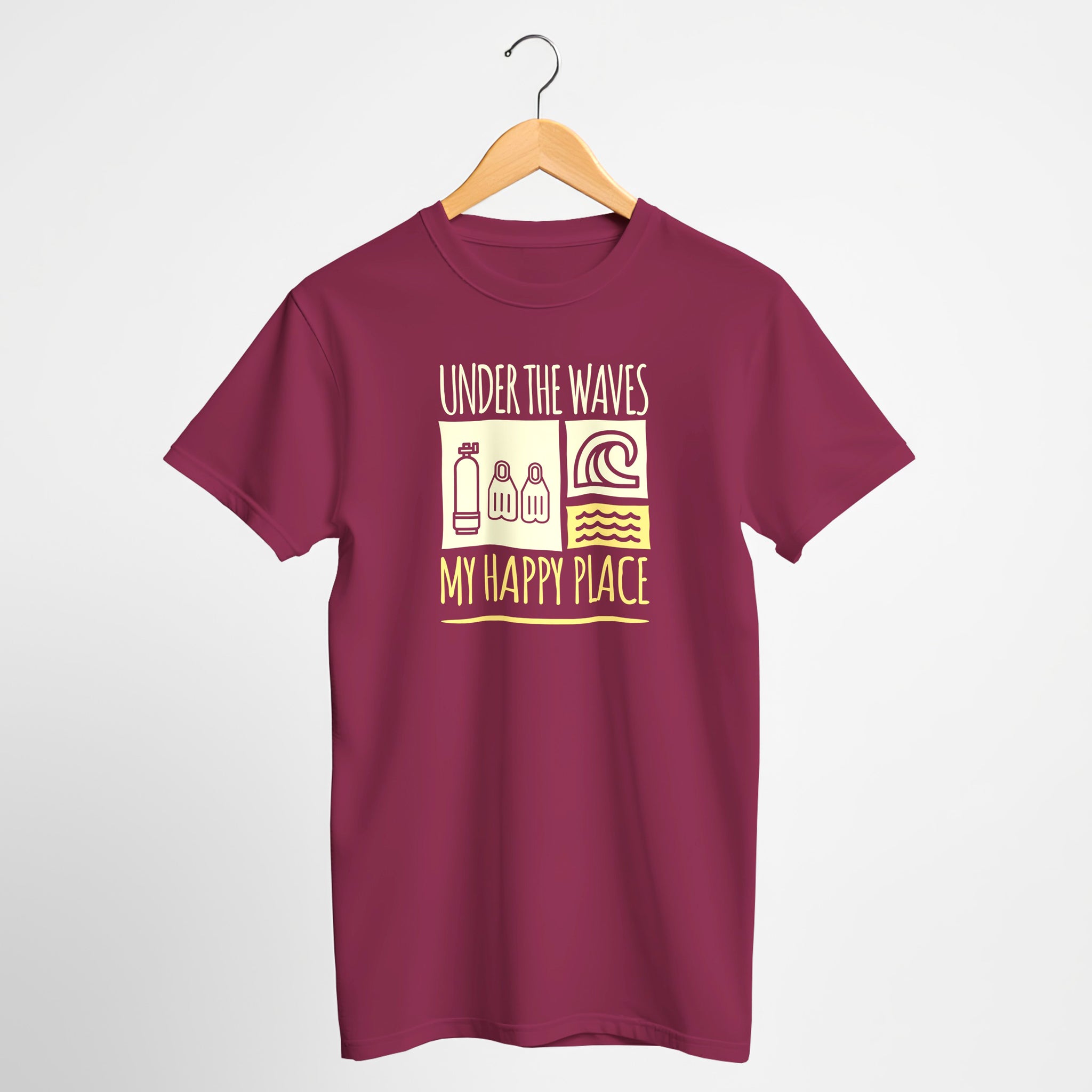 Under The Waves, My Happy Place Scuba T-Shirt