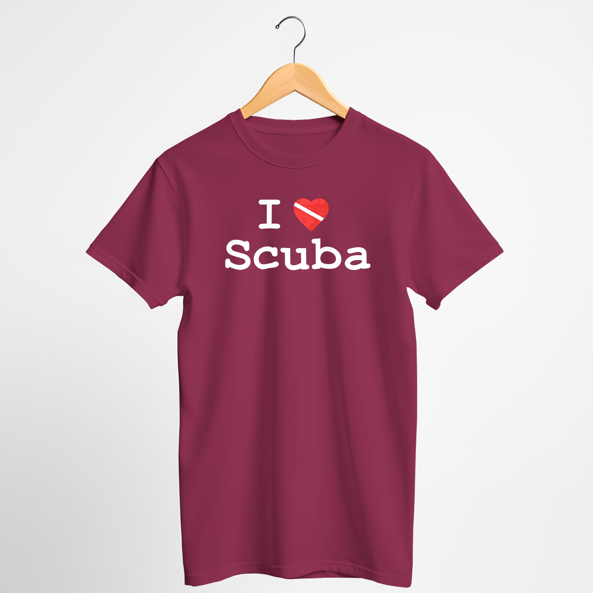 "I ♥ Scuba" Dive Flag T-Shirt - Distressed Print