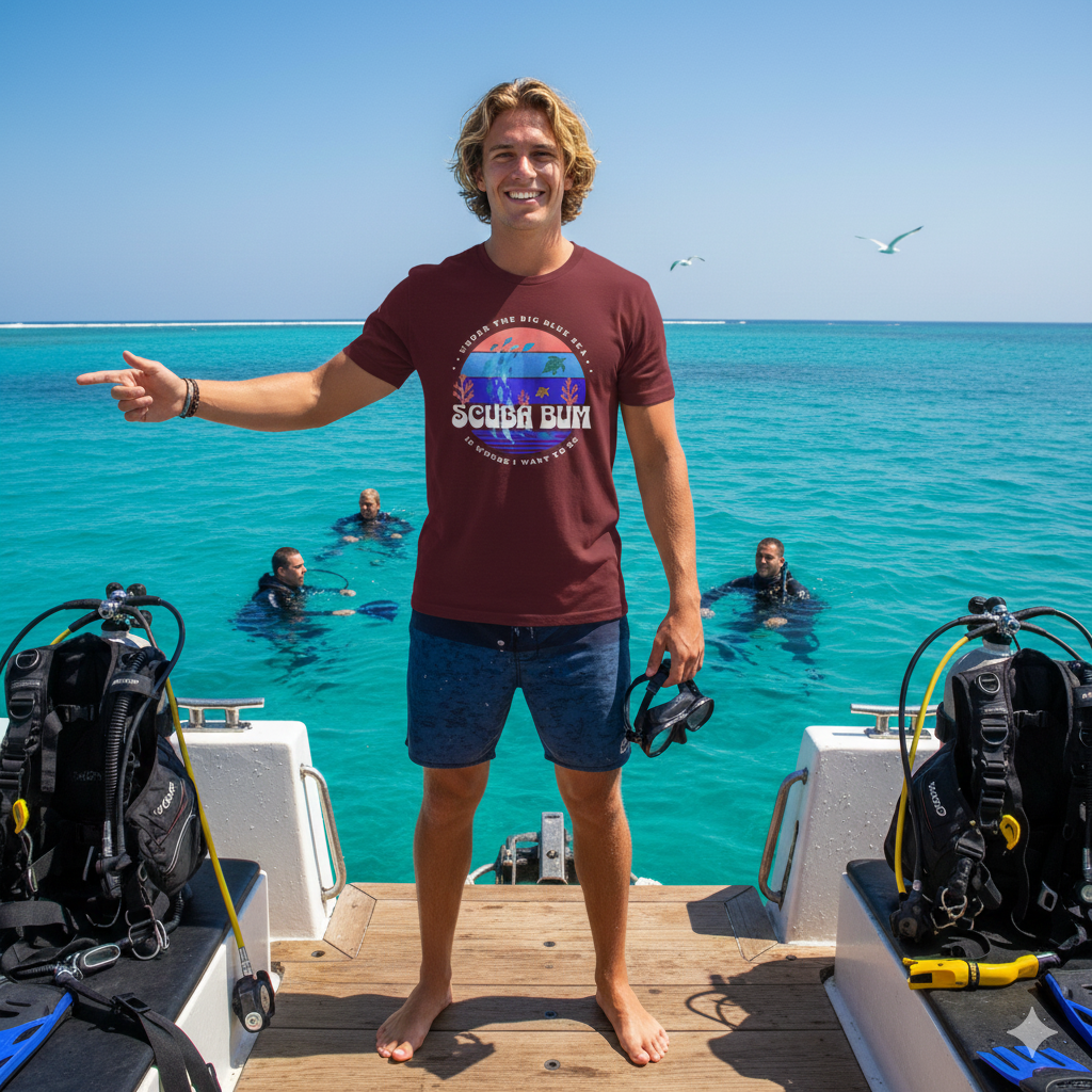 Scuba Bum Vintage Sunset Tee Shirt - Version 2