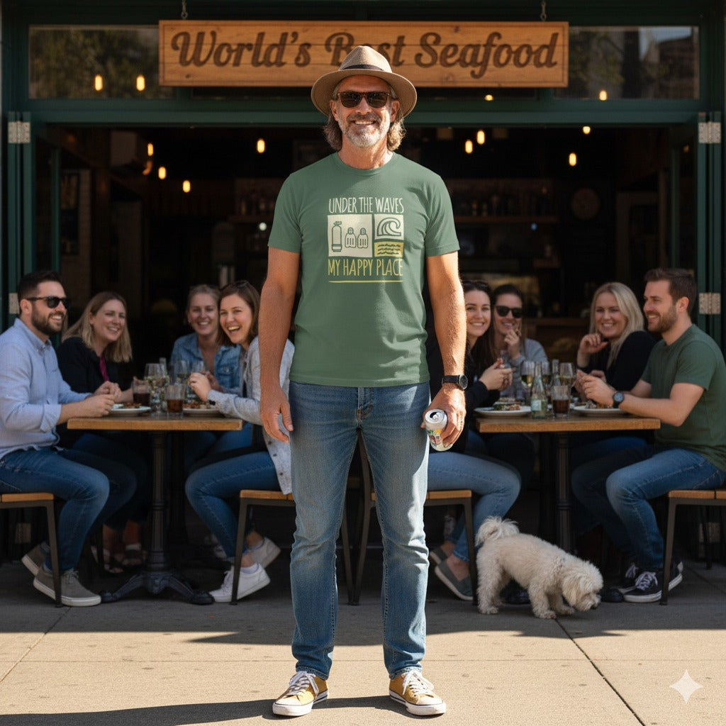 Under The Waves, My Happy Place Scuba T-Shirt
