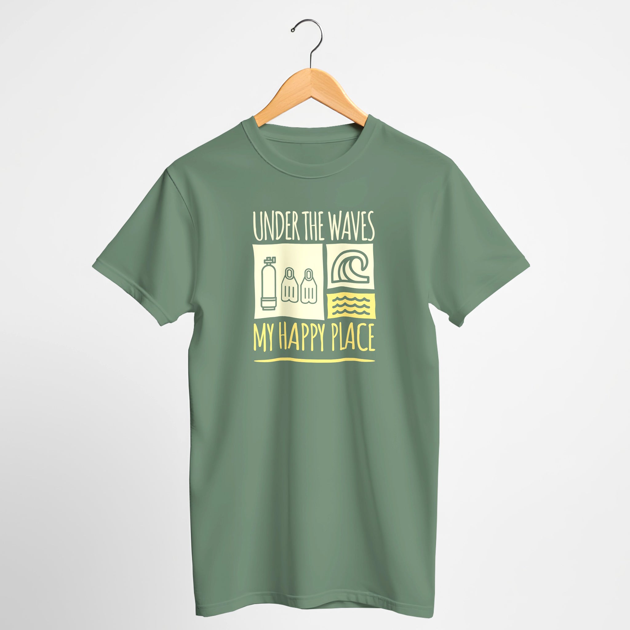 Under The Waves, My Happy Place Scuba T-Shirt