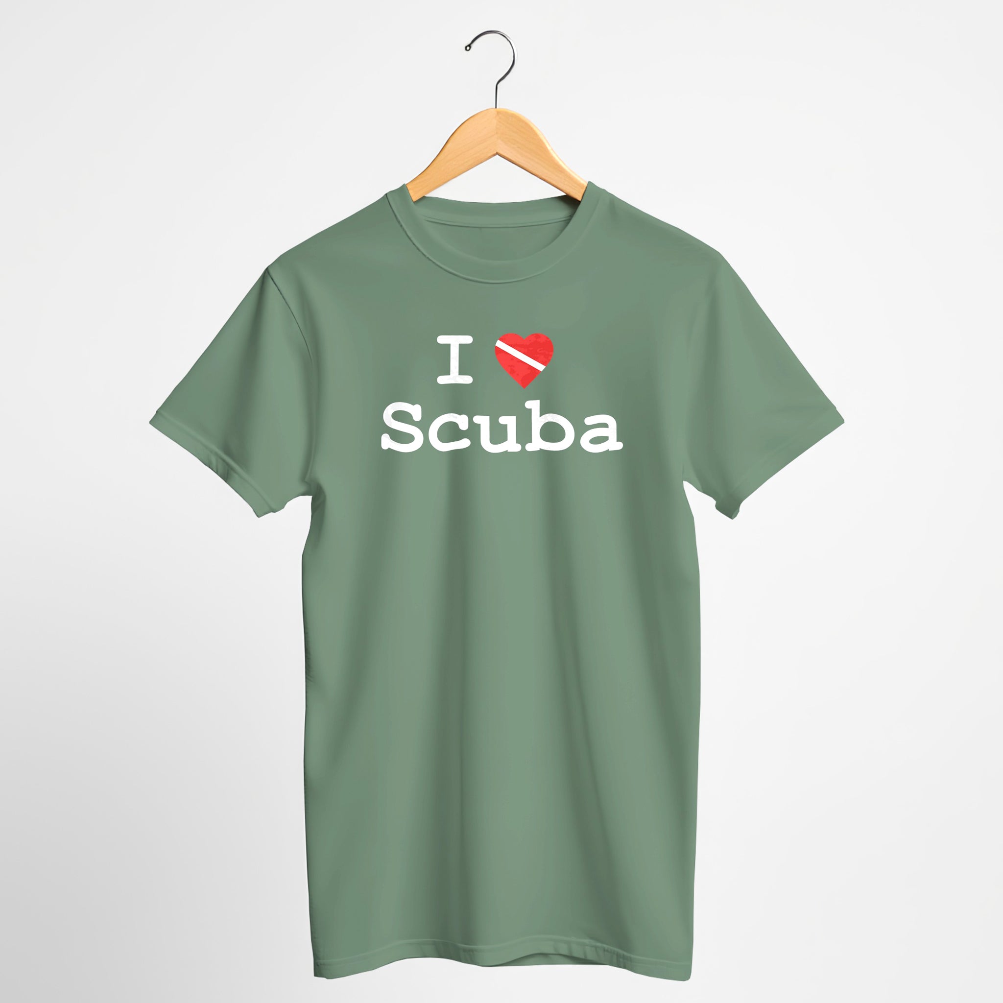 "I ♥ Scuba" Dive Flag T-Shirt - Distressed Print
