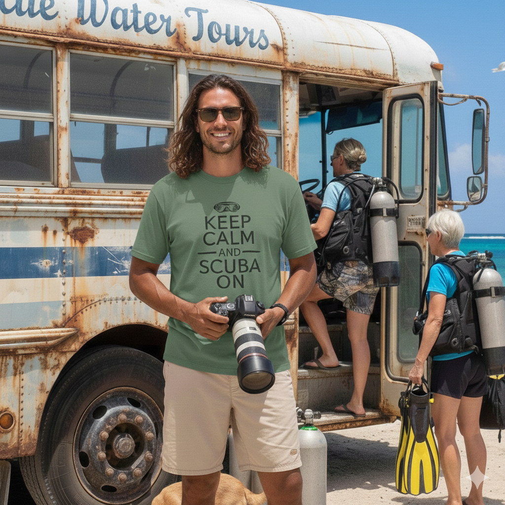 Keep Calm And Scuba On - T-Shirt