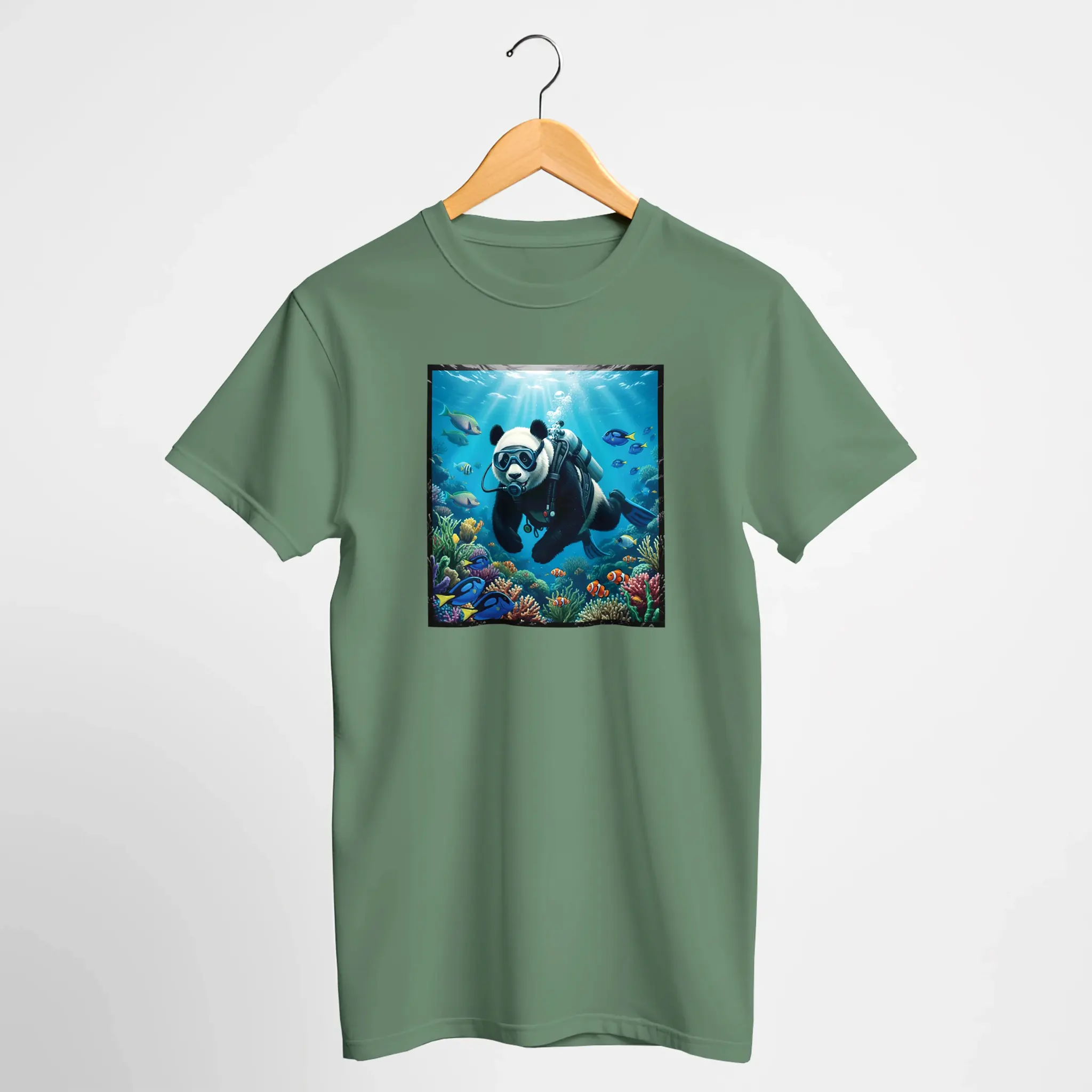 Diving Panda Tee — Cute Scuba Panda Underwater Graphic T-Shirt