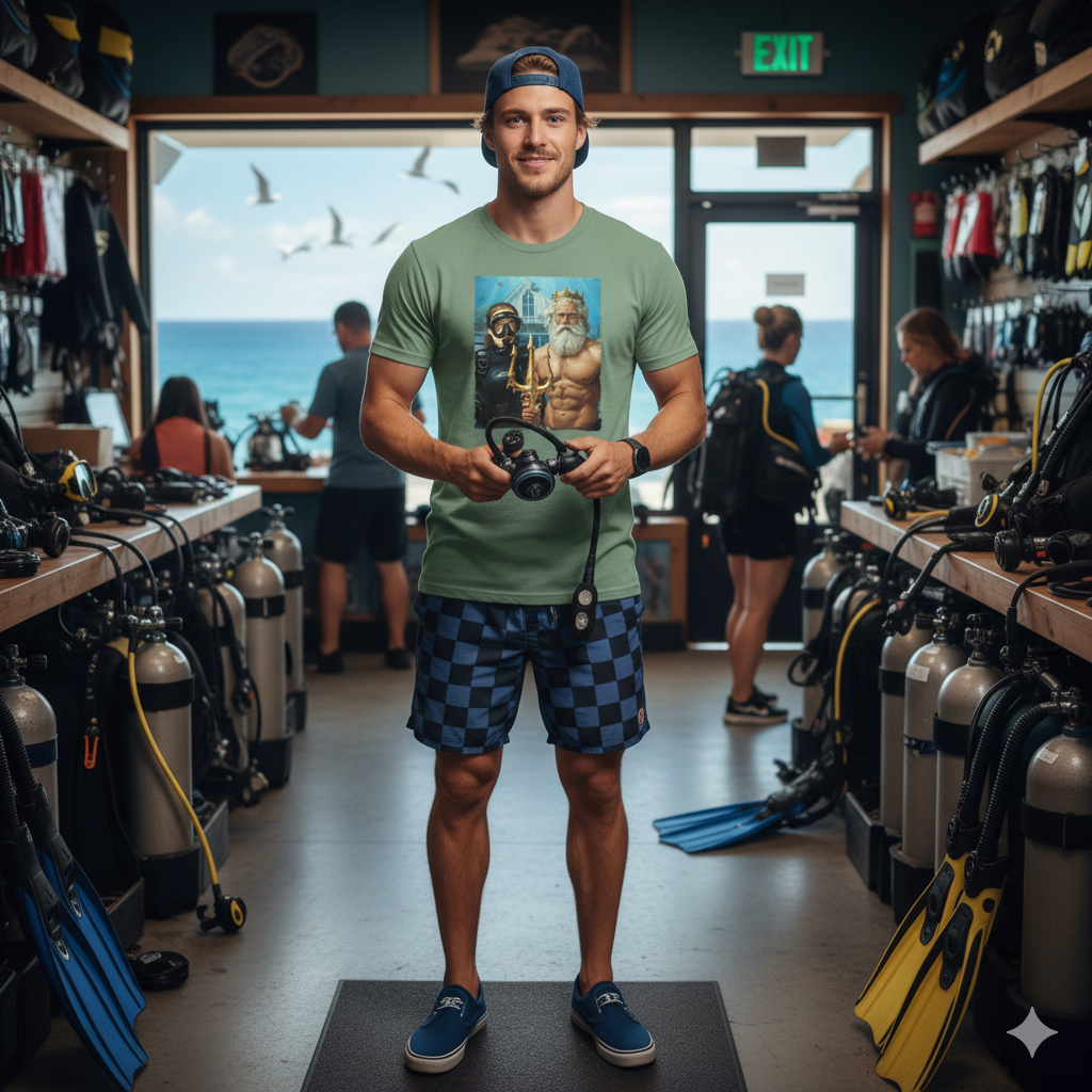 Underwater American Gothic Scuba T-Shirt