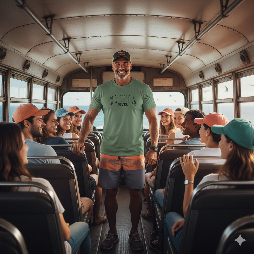 Classic SCUBA DIVER College Font T-Shirt