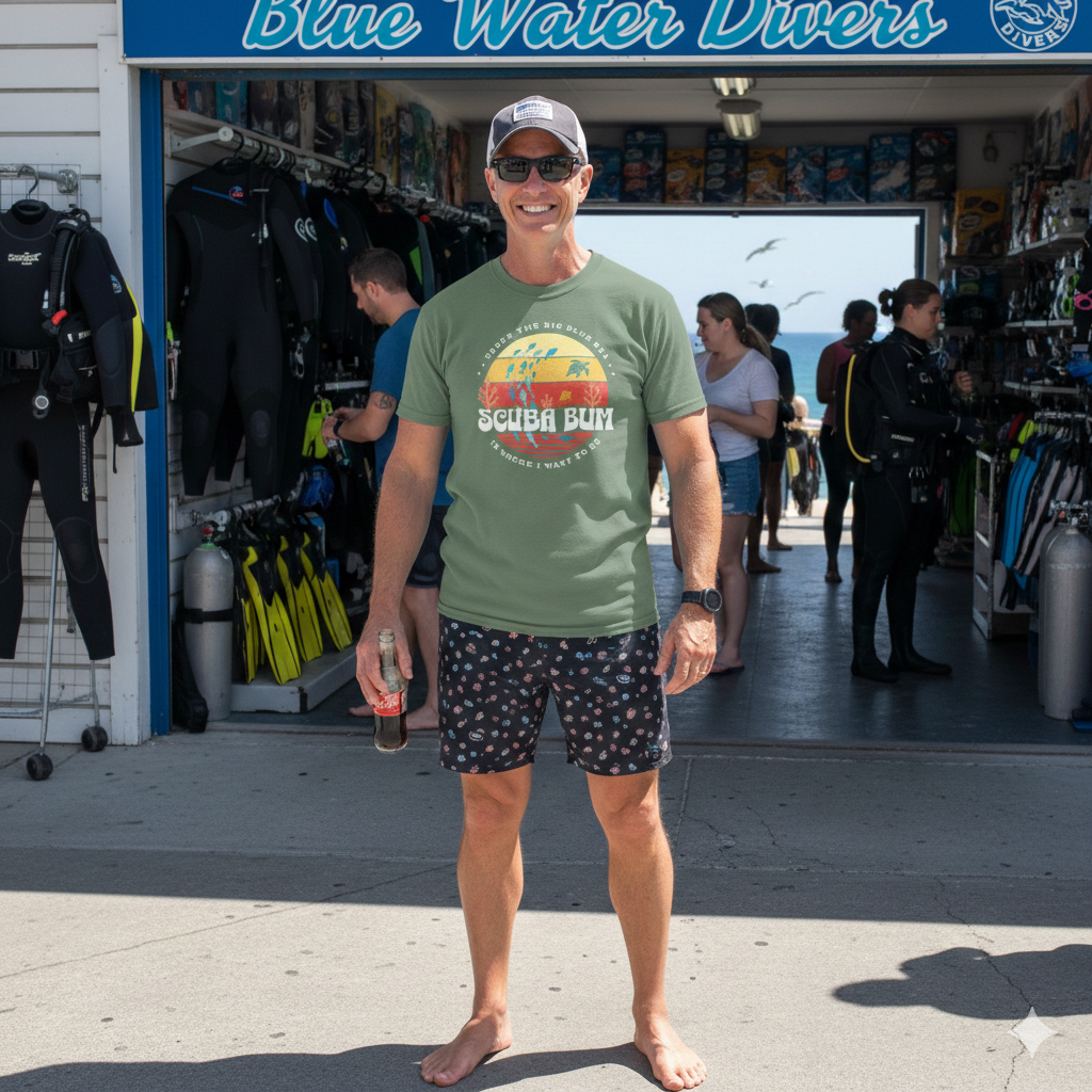 Scuba Bum Vintage Sunset Tee Shirt - Version 3