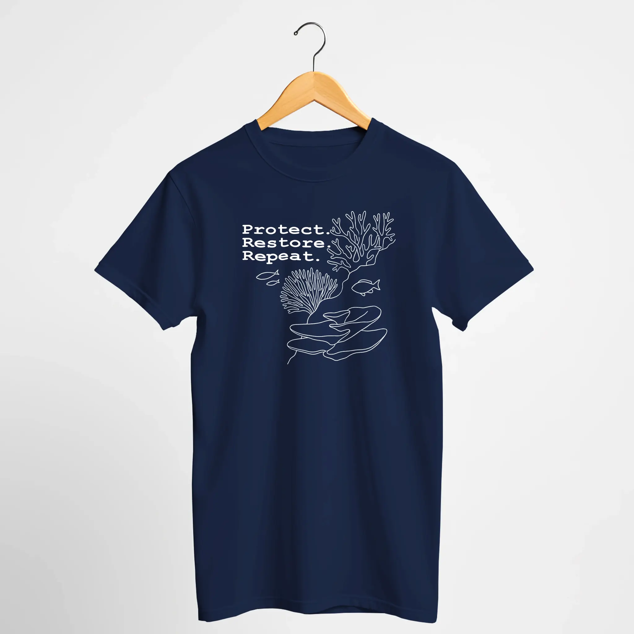 Protect. Restore. Repeat. Coral Conservation T-Shirt