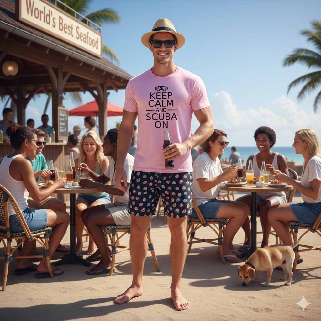 Keep Calm And Scuba On - T-Shirt