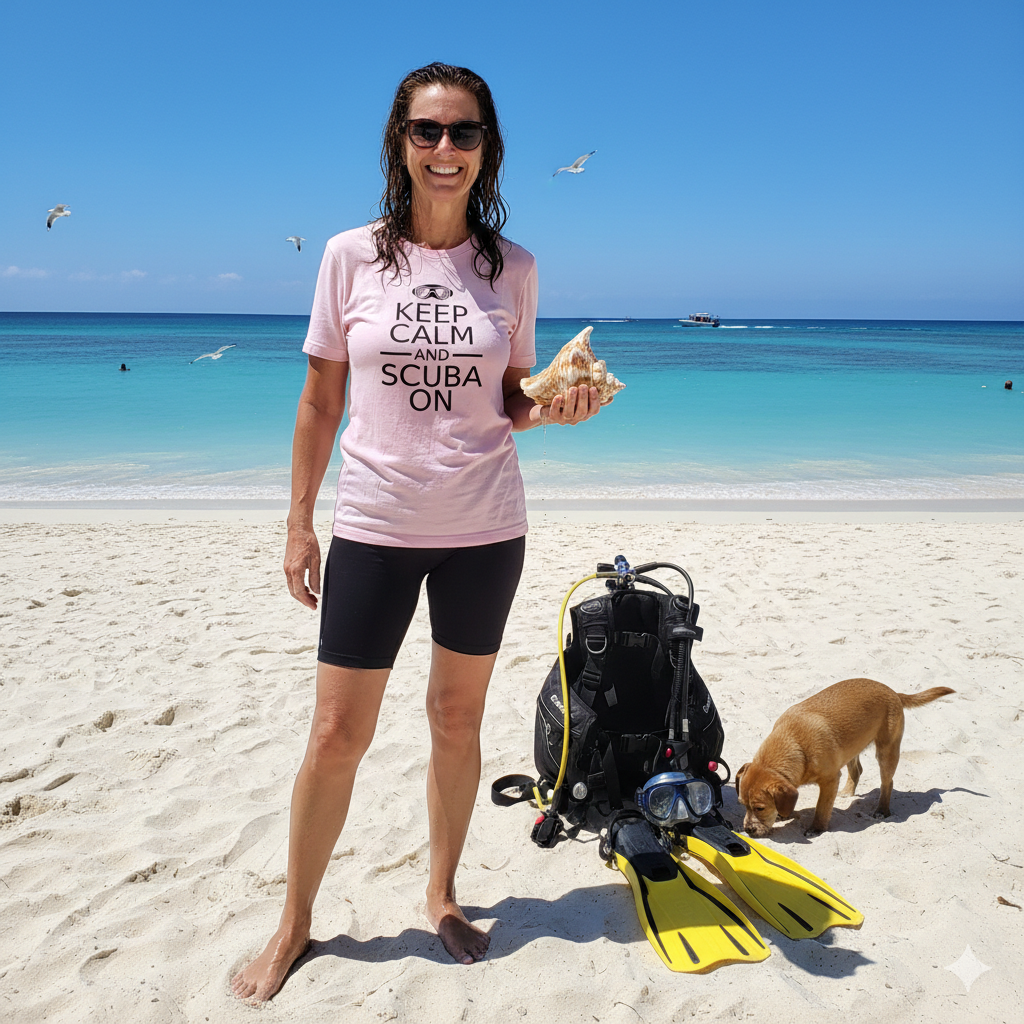 Keep Calm And Scuba On - T-Shirt