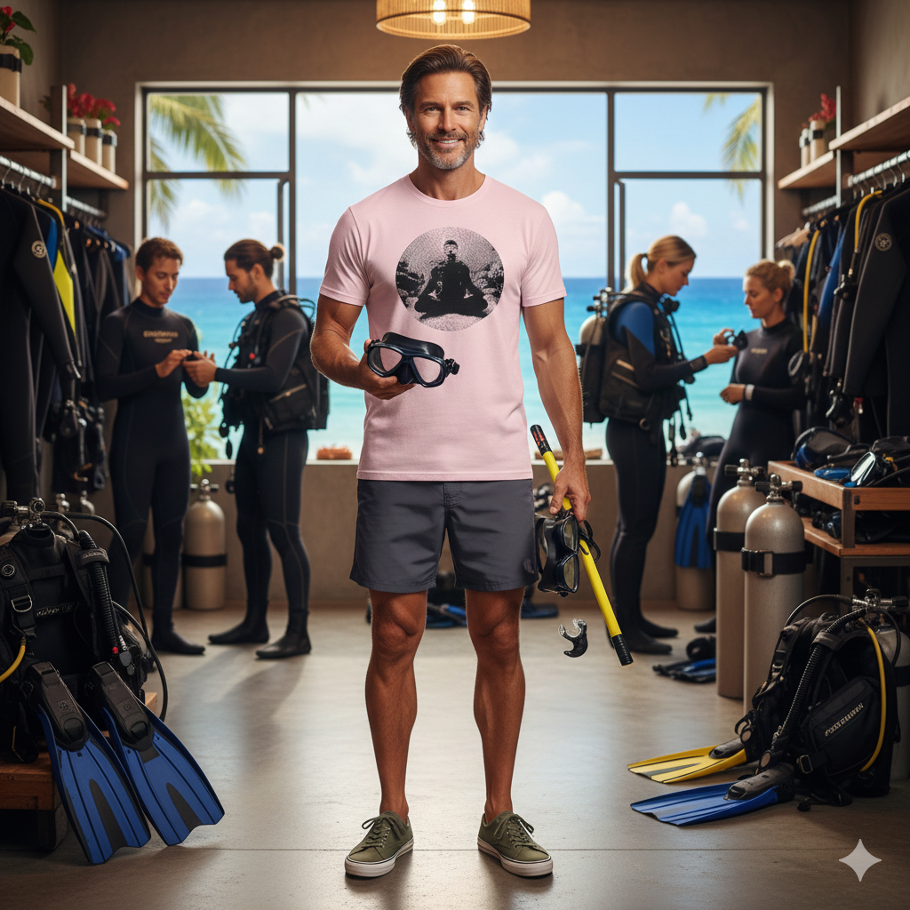 Abstract Scuba Meditation T-Shirt