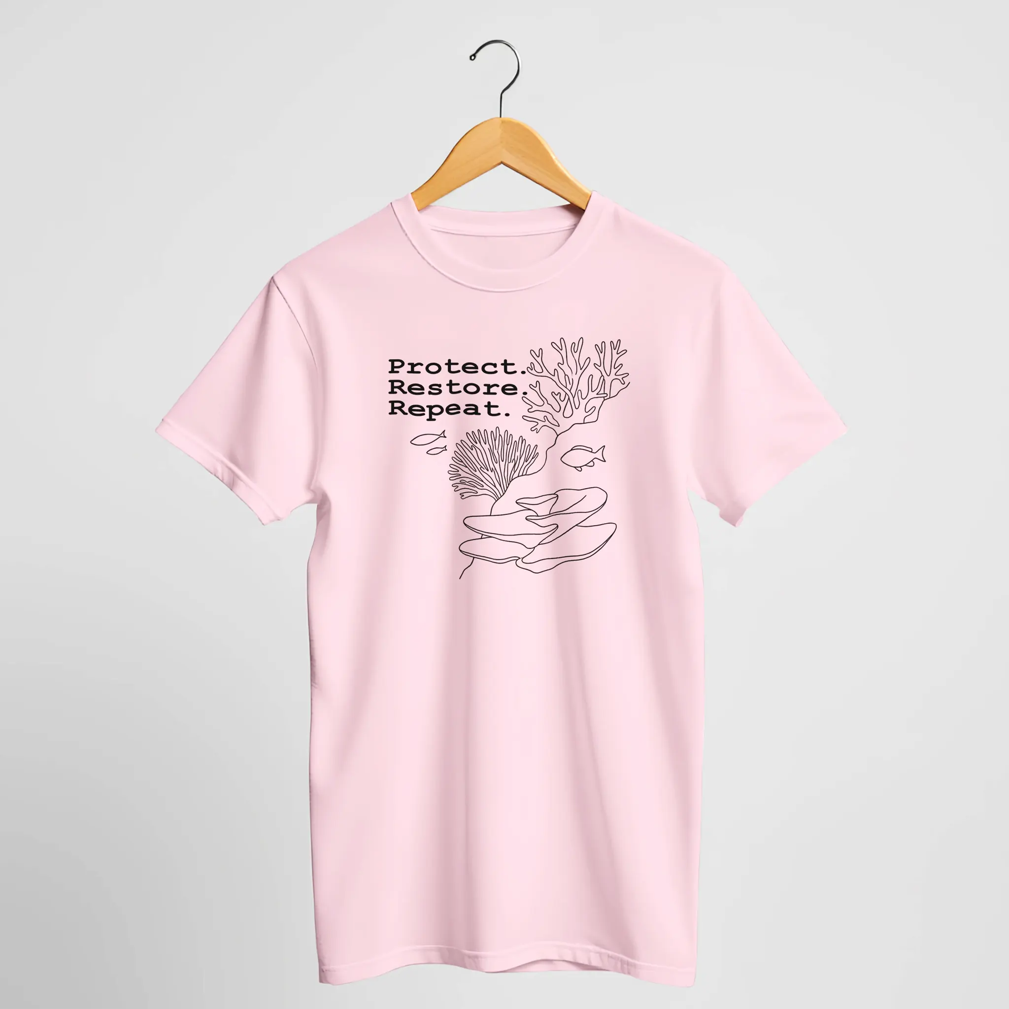 Protect. Restore. Repeat. Coral Conservation T-Shirt