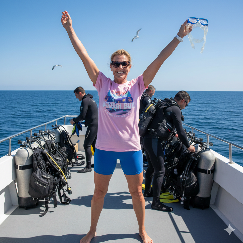 Scuba Bum Vintage Sunset Tee Shirt - Version 2