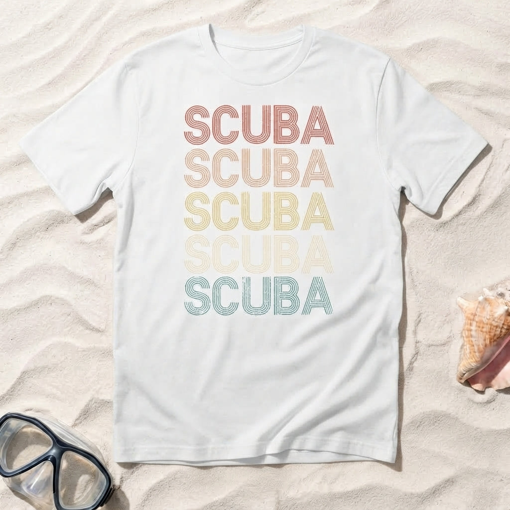 Retro SCUBA - Vintage 70s Typography T-shirt