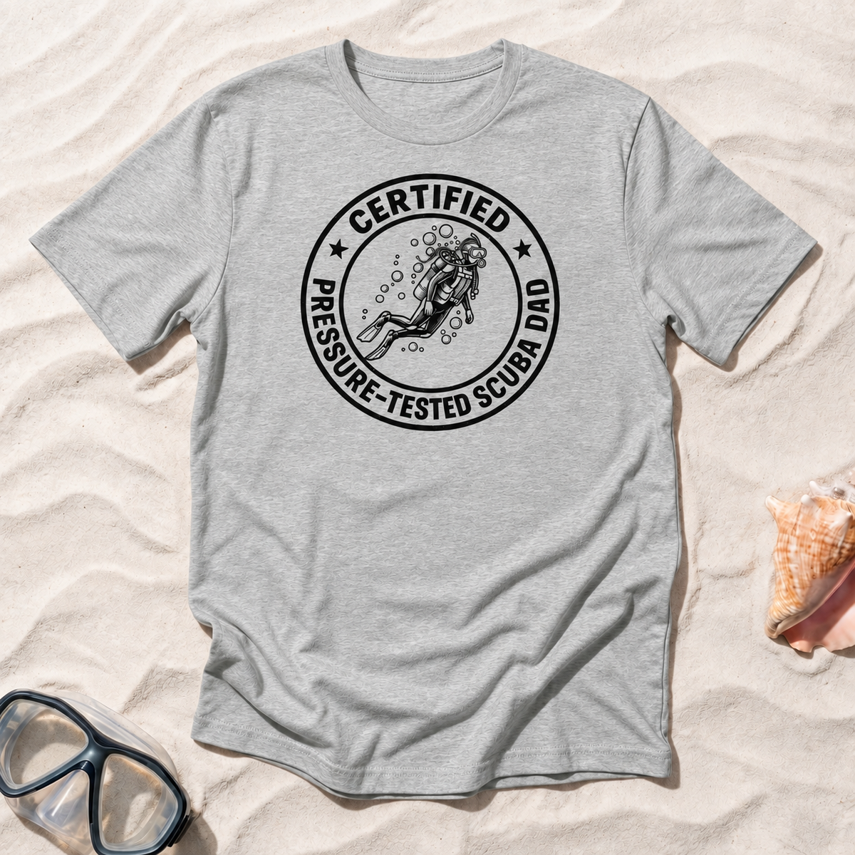 Certified Pressure-Tested Scuba Dad T-Shirt