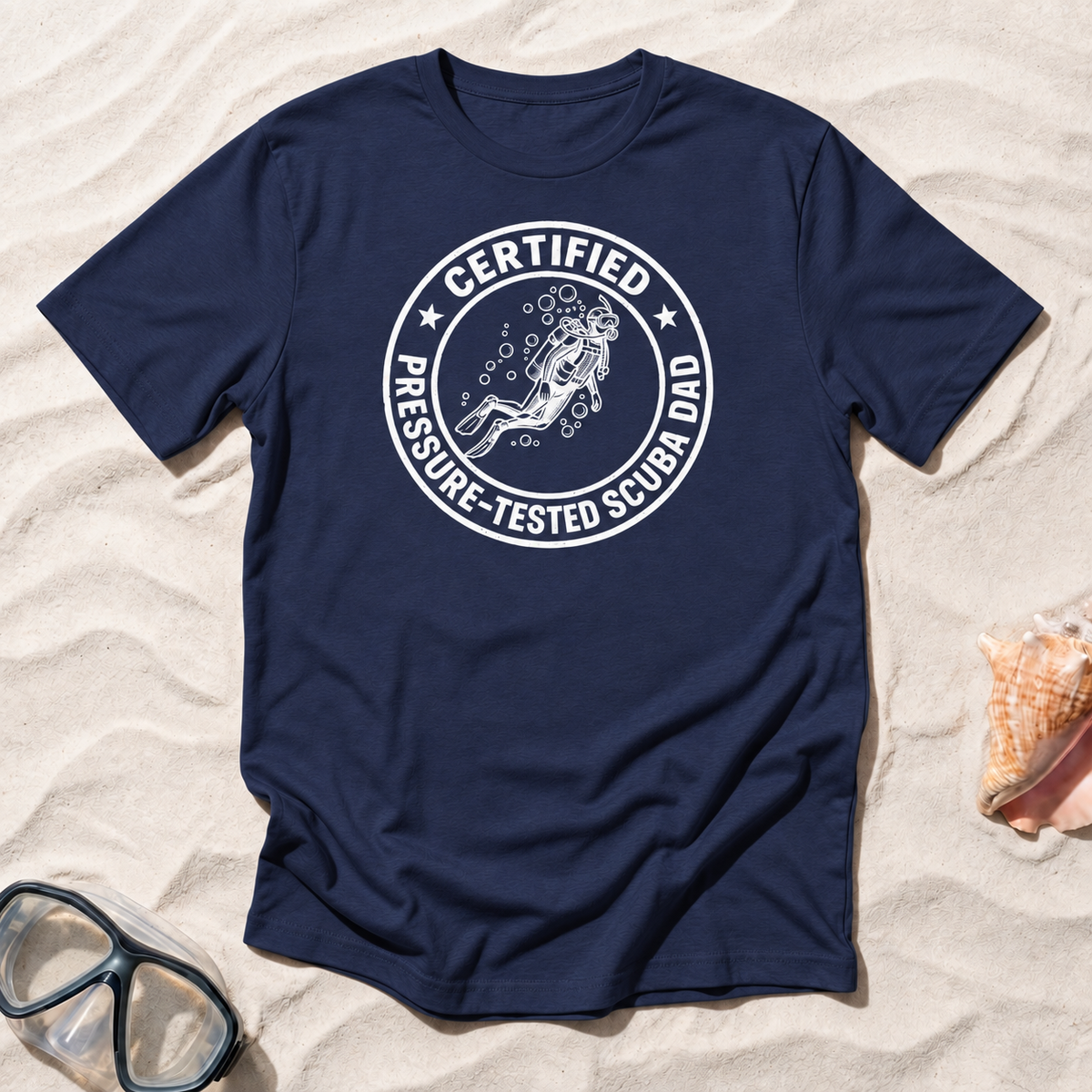 Certified Pressure-Tested Scuba Dad T-Shirt
