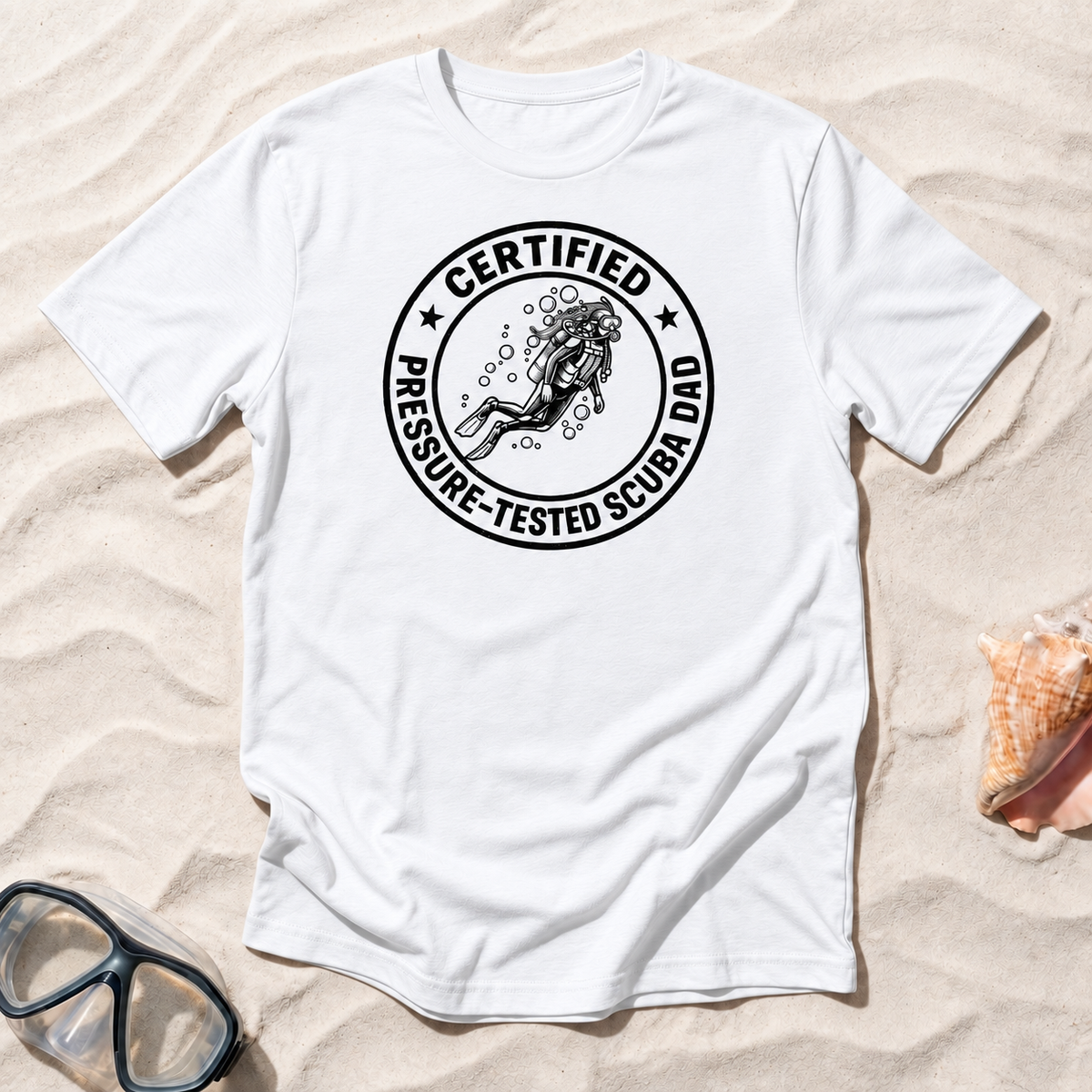 Certified Pressure-Tested Scuba Dad T-Shirt