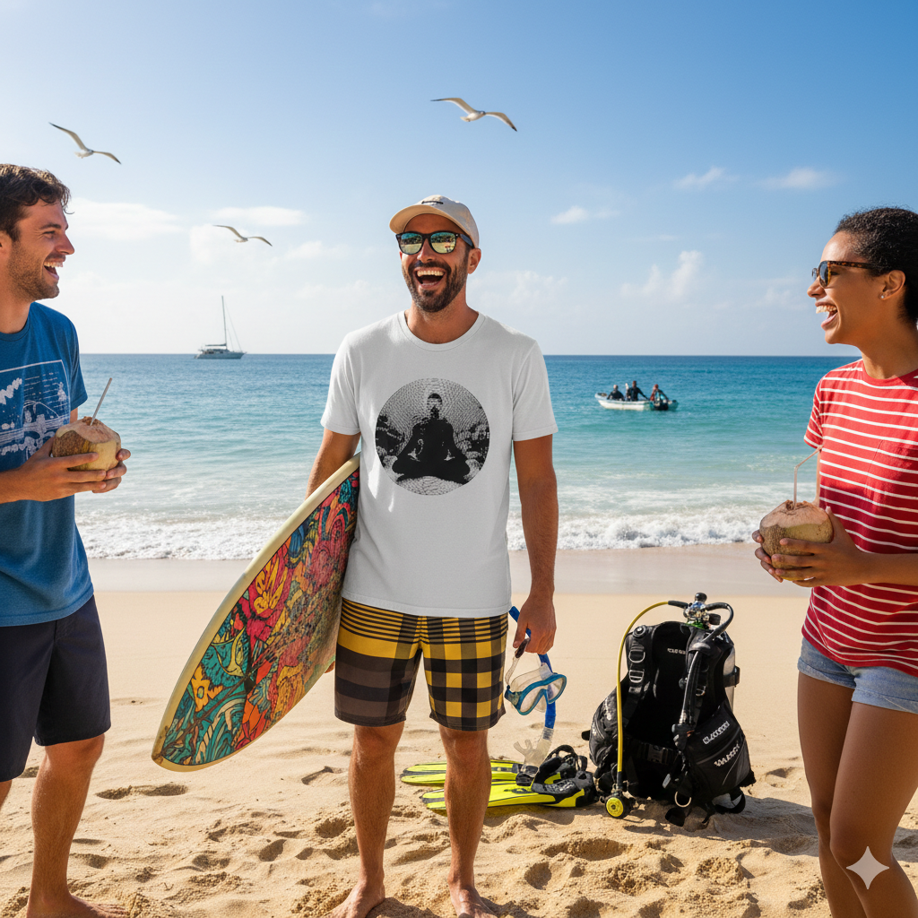 Abstract Scuba Meditation T-Shirt