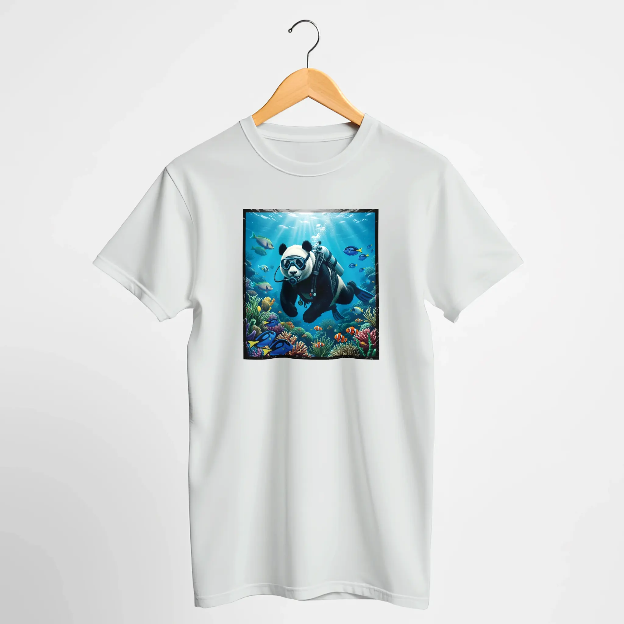 Diving Panda Tee — Cute Scuba Panda Underwater Graphic T-Shirt