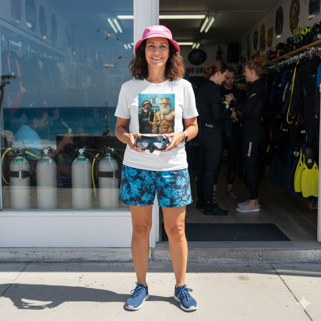 Underwater American Gothic Scuba T-Shirt