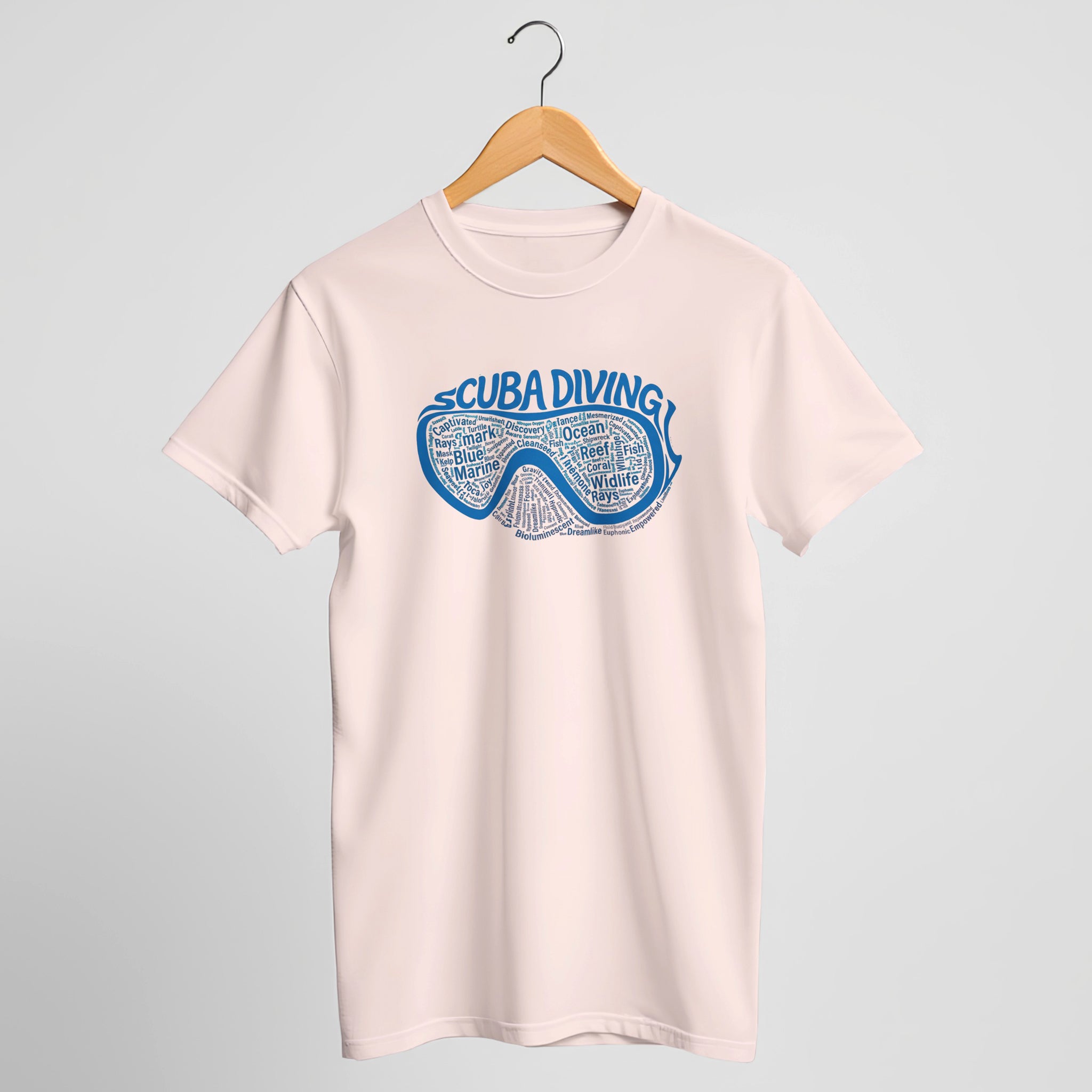Scuba Calligram Tee — Scuba Diving Words Graphic T-Shirt