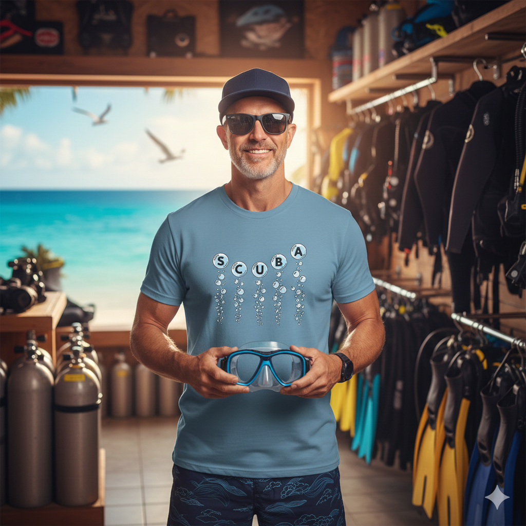 SCUBA Bubble Letters T-Shirt