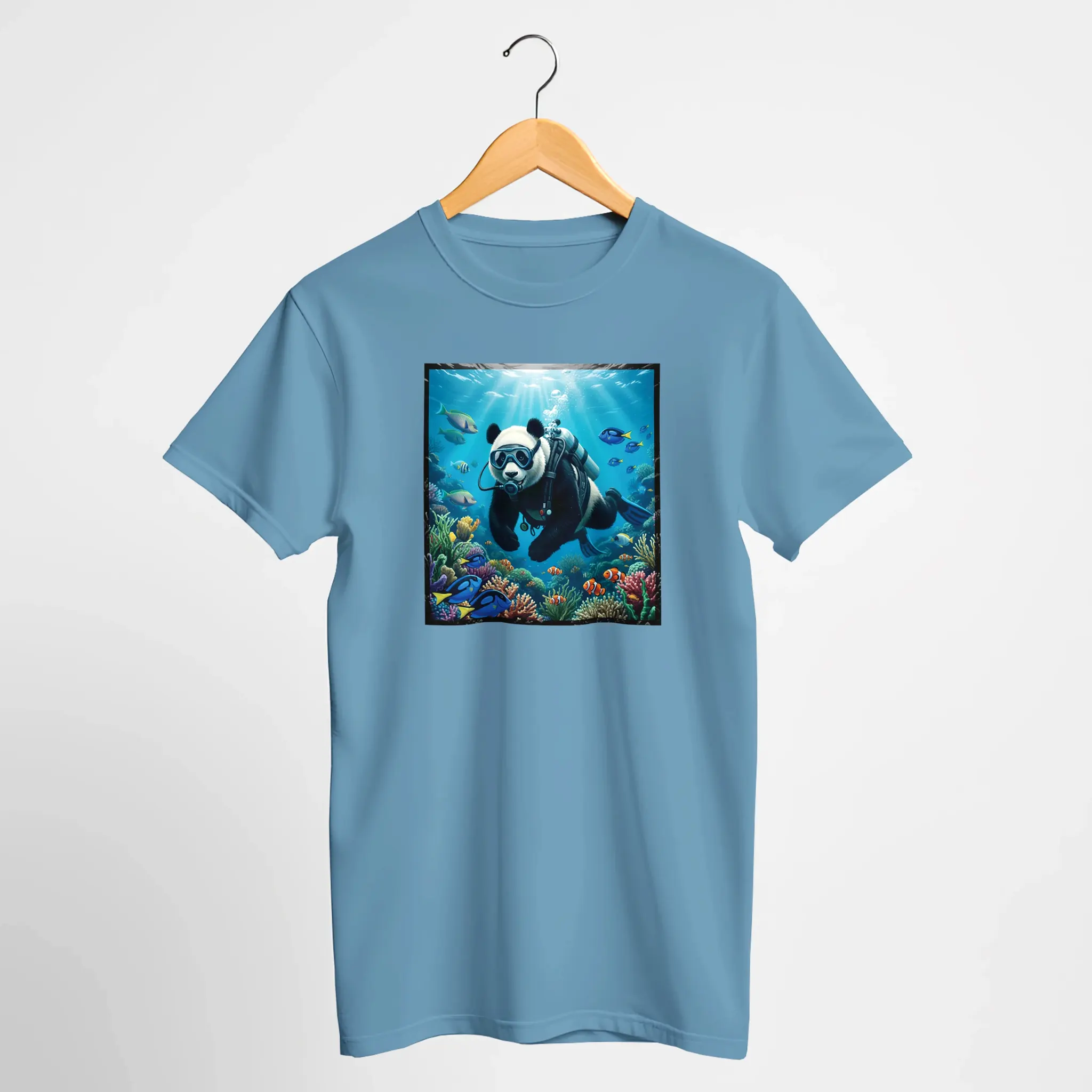 Diving Panda Tee — Cute Scuba Panda Underwater Graphic T-Shirt