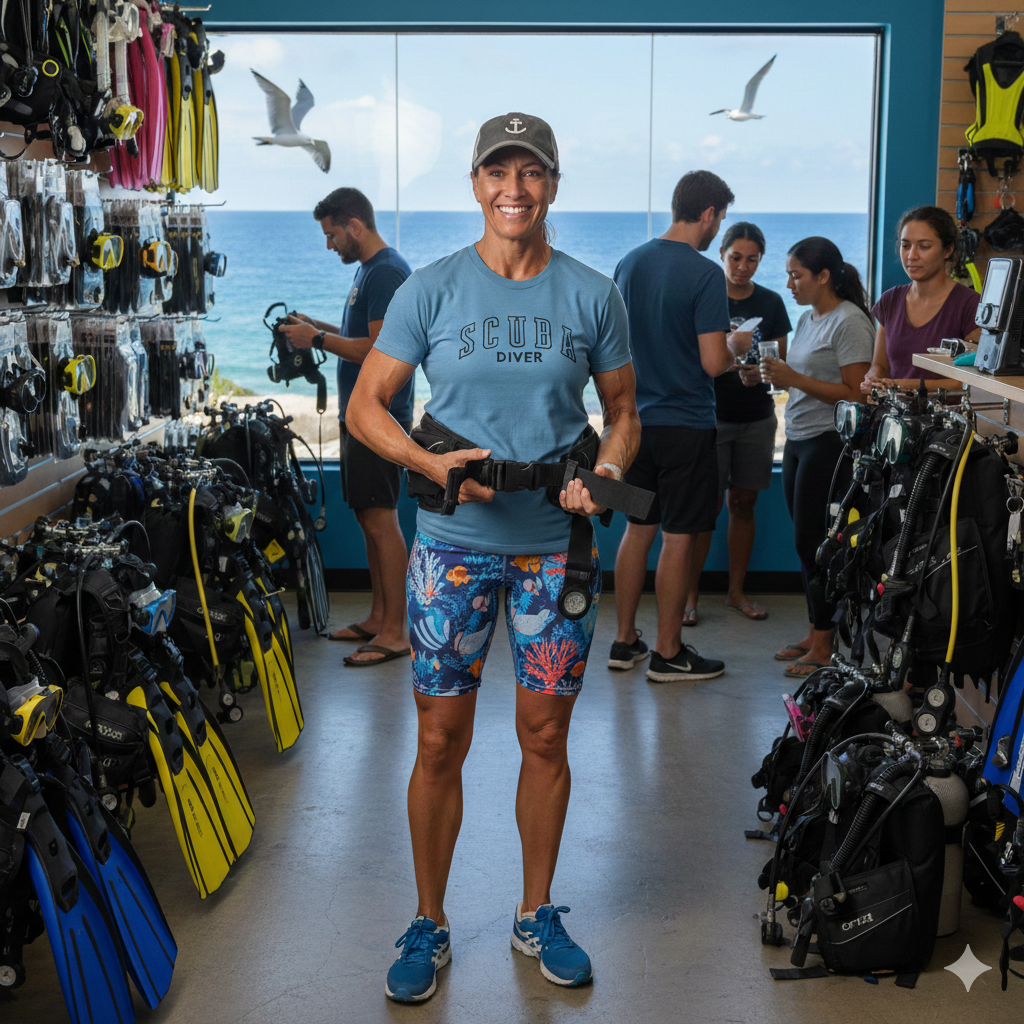 Classic SCUBA DIVER College Font T-Shirt