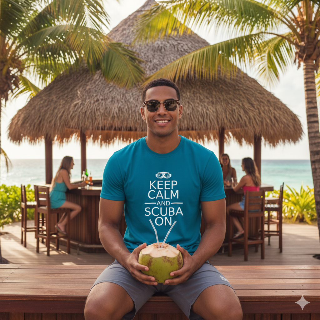 Keep Calm And Scuba On - Dark T-Shirts