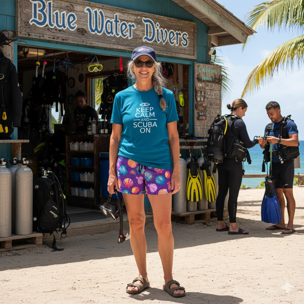 Keep Calm And Scuba On - Dark T-Shirts