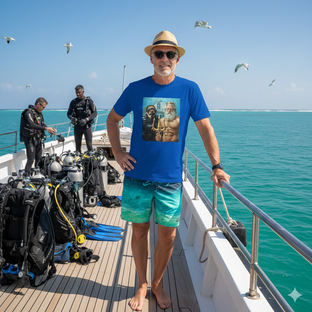 Underwater American Gothic Scuba T-Shirt