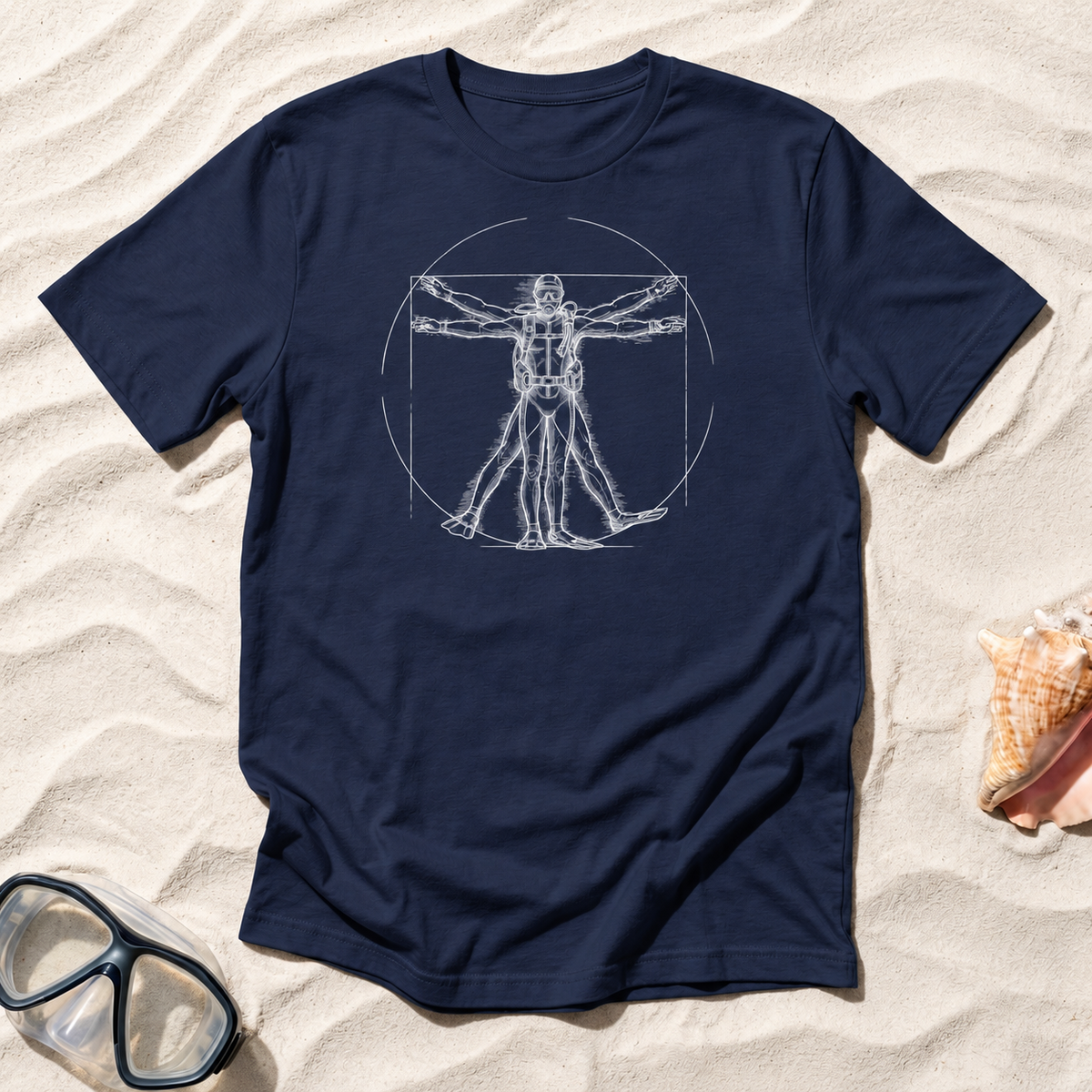 Vitruvian Scuba Diver T-Shirt