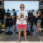 Retro Rainbow SCUBA Diver T-Shirt