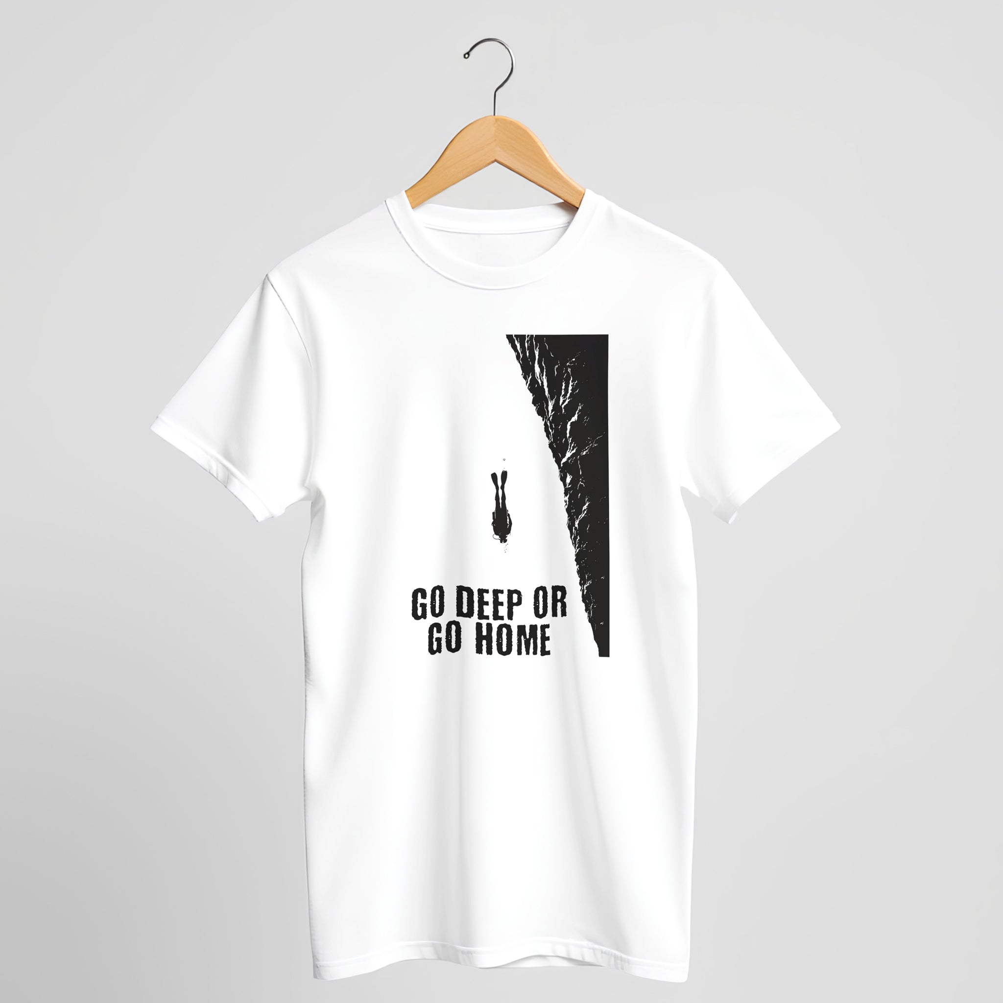 Go Deep Or Go Home Scuba Diving T-Shirt