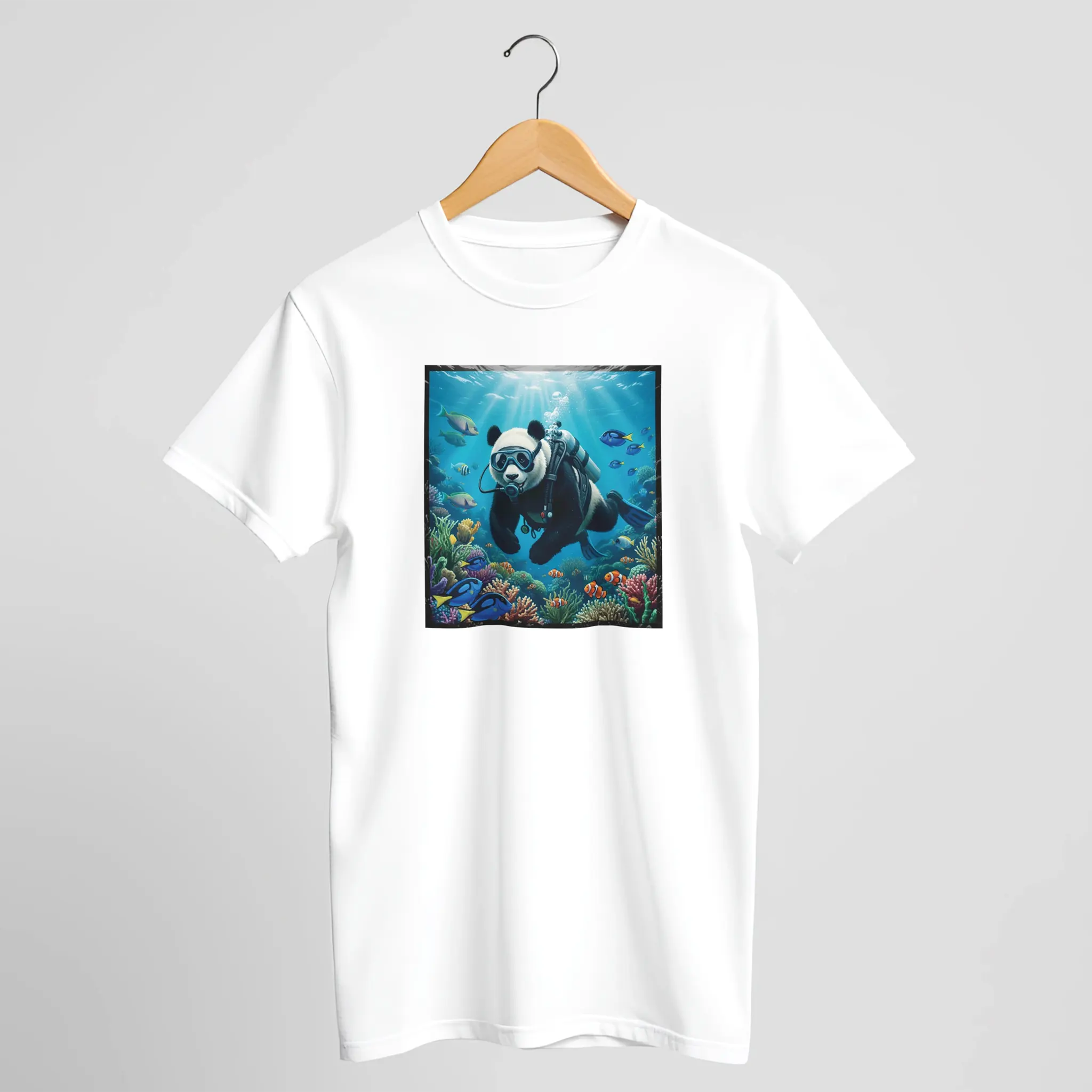 Diving Panda Tee — Cute Scuba Panda Underwater Graphic T-Shirt