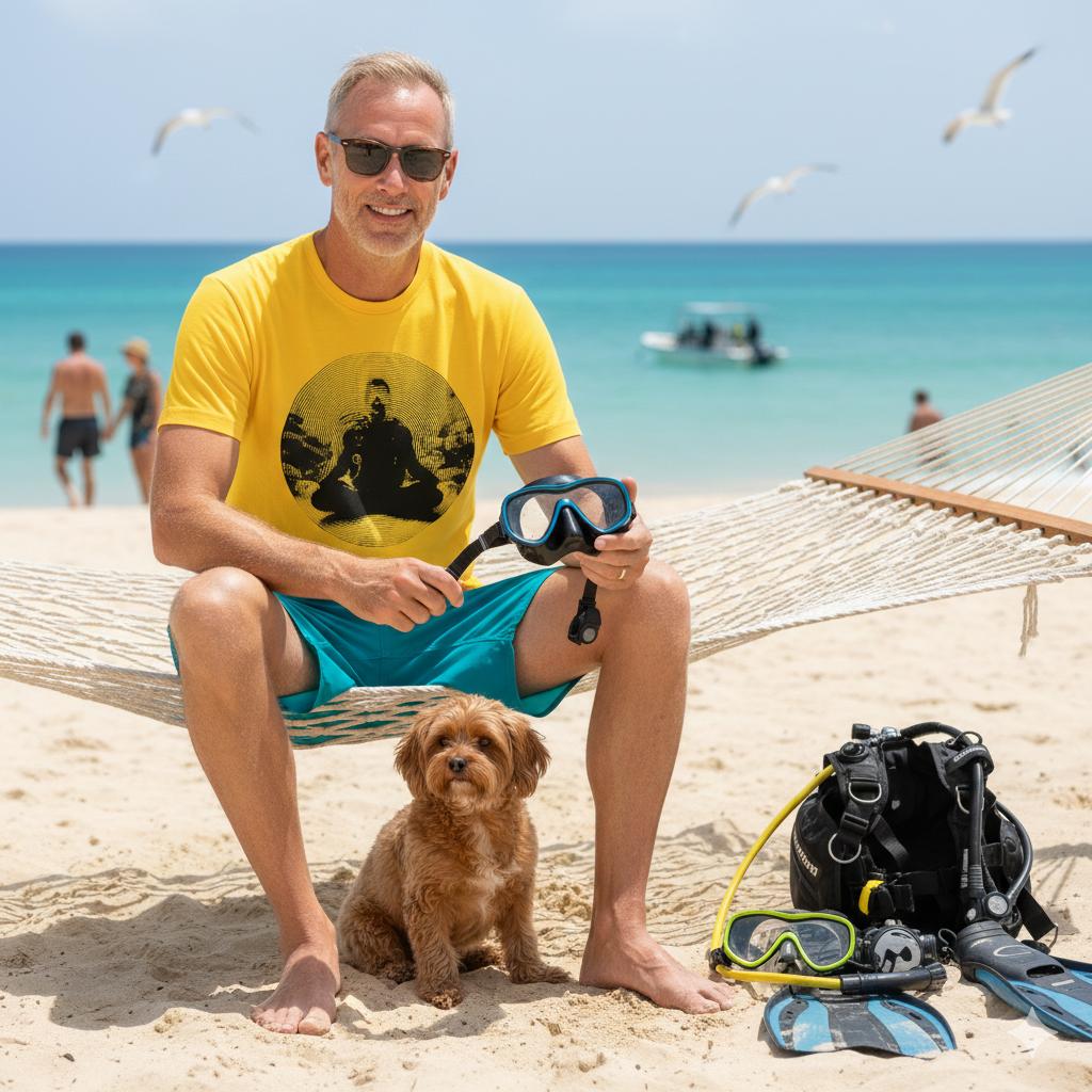 Abstract Scuba Meditation T-Shirt